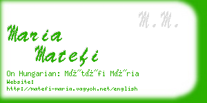 maria matefi business card